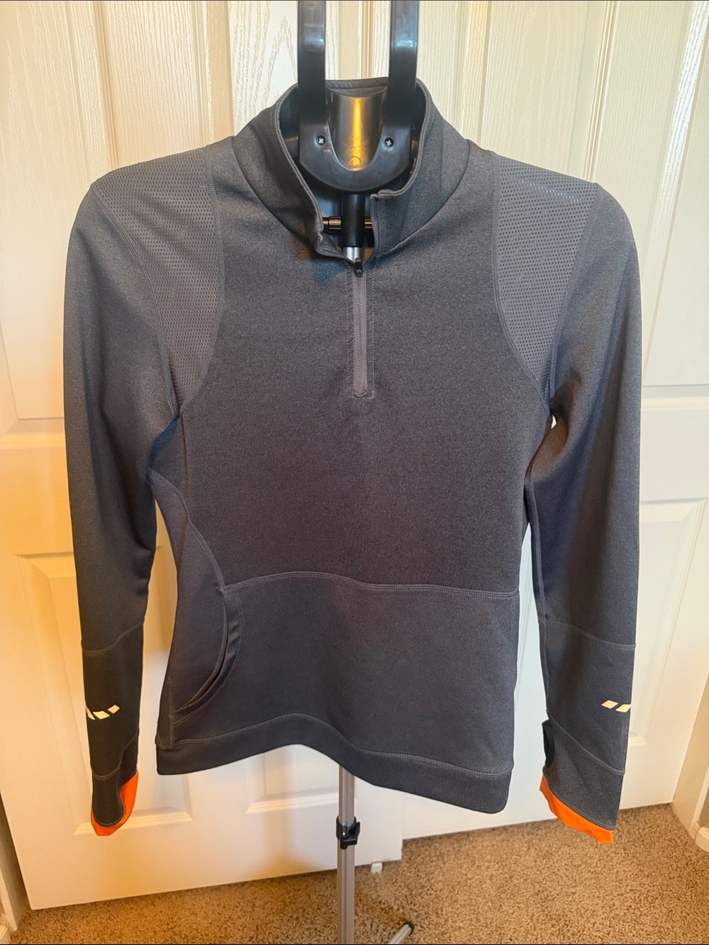 Orangetheory Women’s Dark Gray Quarter-Zip Performance Sweater